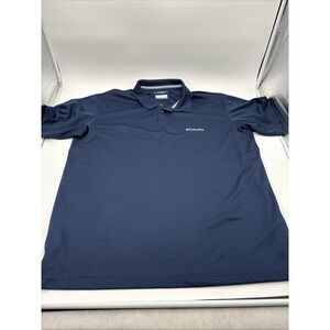 Columbia Polo Shirt Mens XL Omni Shade Sun Protection‎ Navy Blue